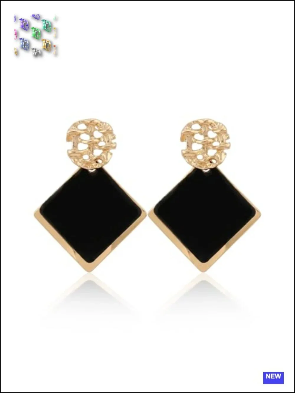 Vintage Geometric Drop Dangle Earrings Square Statement Hanging Earrings for